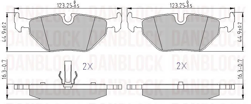 DANBLOCK fékbetétkészlet, tárcsafék - DB 510349 - TothCarparts
