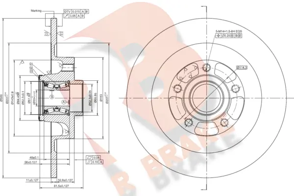 R BRAKE féktárcsa - 78RBD10042 - TothCarparts