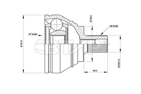 BTAP csuklókészlet, hajtótengely - BVC509-022 - TothCarparts