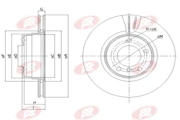 AP-SA féktárcsa - B2010V - TothCarparts