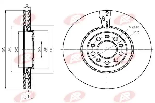 AP-SA féktárcsa - A2012V - TothCarparts