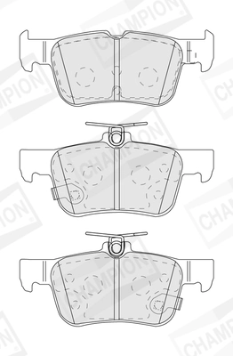 CHAMPION fékbetétkészlet, tárcsafék - 573881CH - TothCarparts
