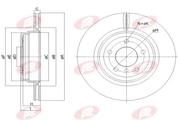 AP-SA féktárcsa - B2023V - TothCarparts