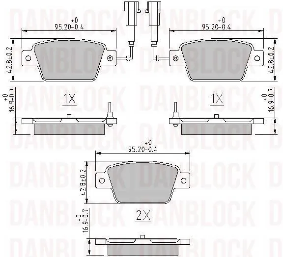 DANBLOCK fékbetétkészlet, tárcsafék - DB 510900 - TothCarparts