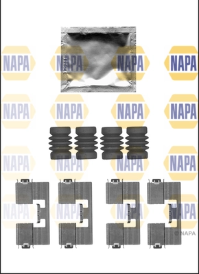 NAPA tartozékkészlet, tárcsafékbetét - NFK1168 - TothCarparts