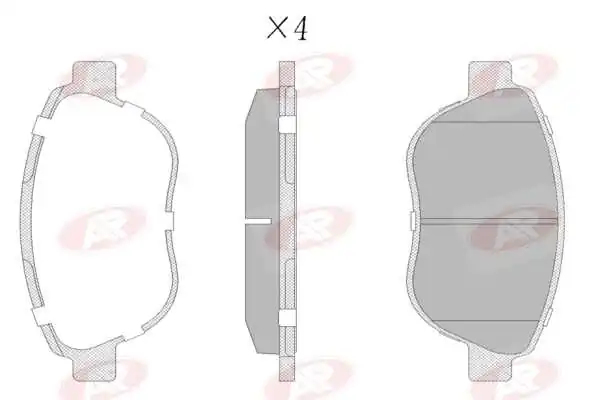 AP-SA fékbetétkészlet, tárcsafék - 5AP1192 - TothCarparts