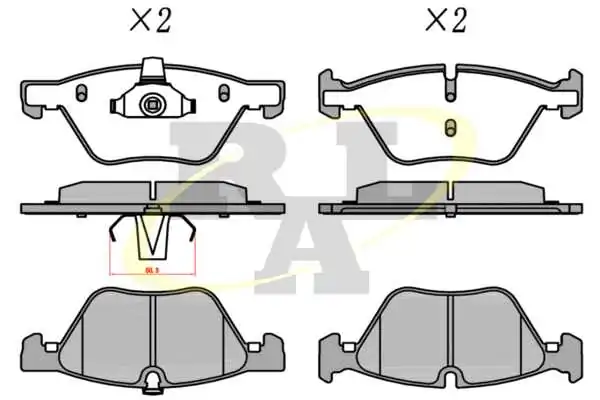 RAL-SA fékbetétkészlet, tárcsafék - RF1271 - TothCarparts
