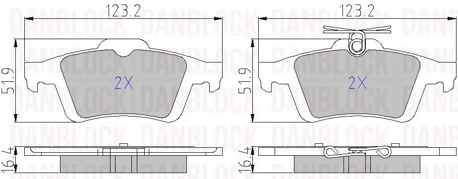 DANBLOCK fékbetétkészlet, tárcsafék - DB 510529 - TothCarparts
