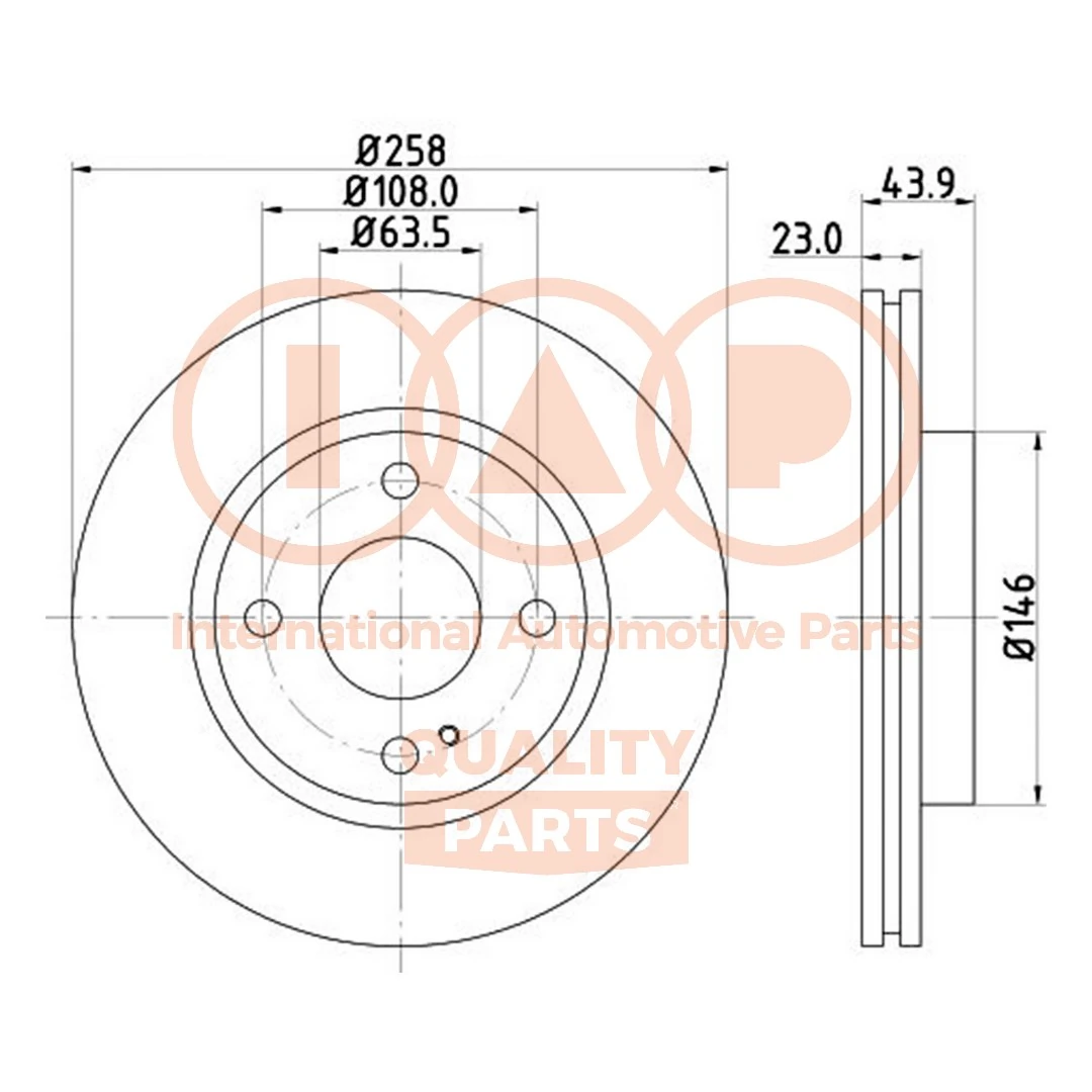 IAP QUALITY PARTS féktárcsa - 709-04062 - TothCarparts