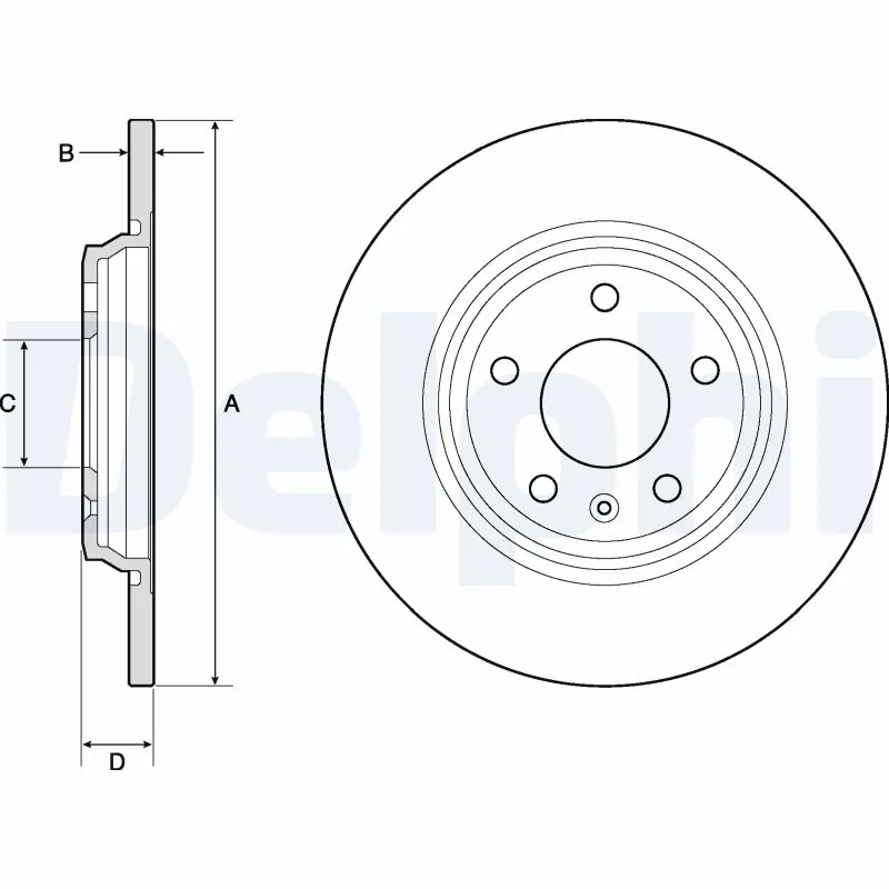 DELPHI féktárcsa - BG4800C-19B1 - TothCarparts