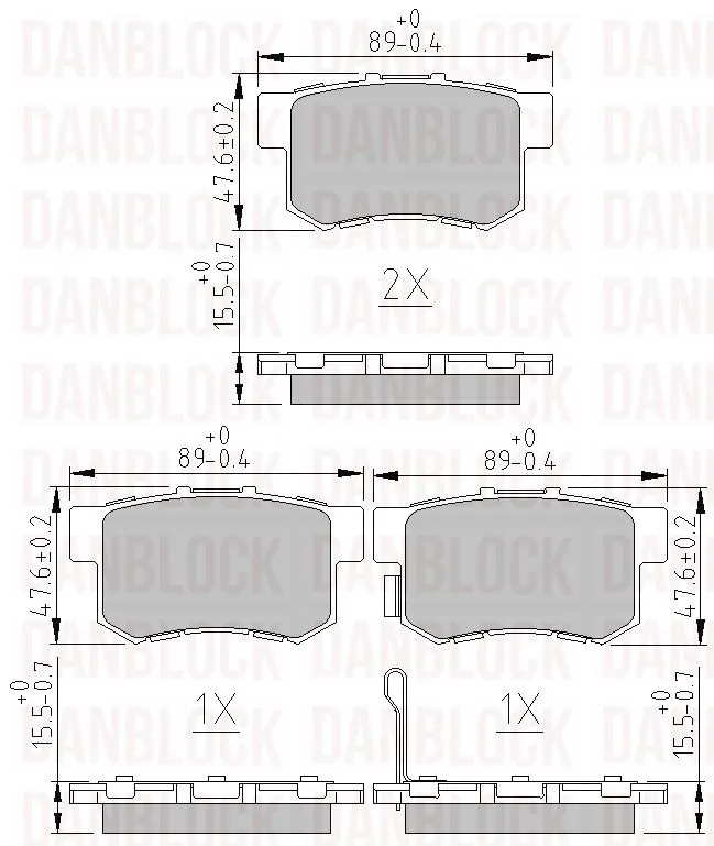 DANBLOCK fékbetétkészlet, tárcsafék - DB 510601 - TothCarparts