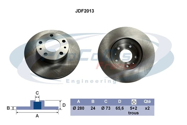 PROCODIS FRANCE féktárcsa - JDF2013 - TothCarparts