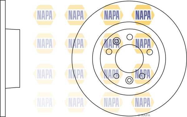 NAPA féktárcsa - NBD5186 - TothCarparts