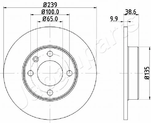 PEMEBLA féktárcsa - JAPDI-0937 - TothCarparts
