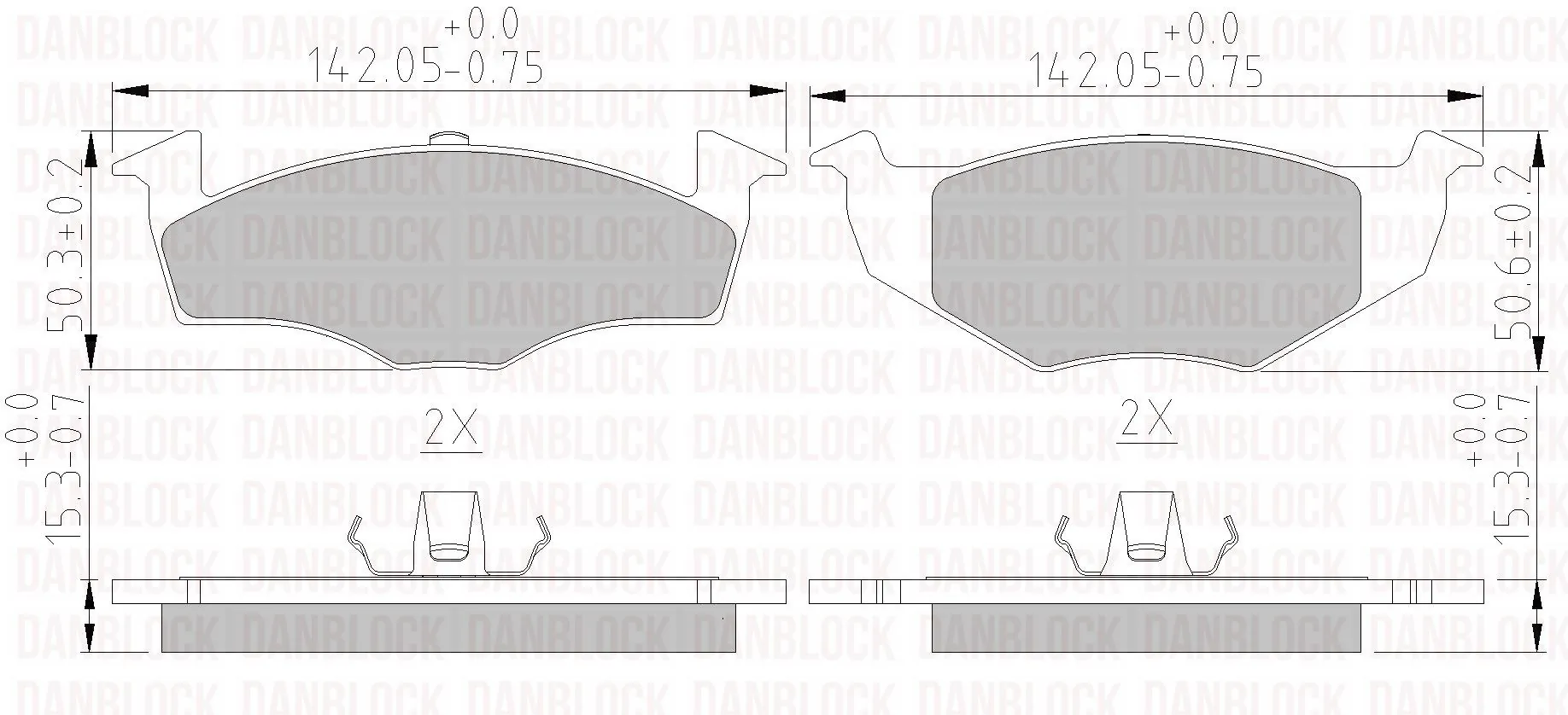DANBLOCK fékbetétkészlet, tárcsafék - DB 510366 - TothCarparts