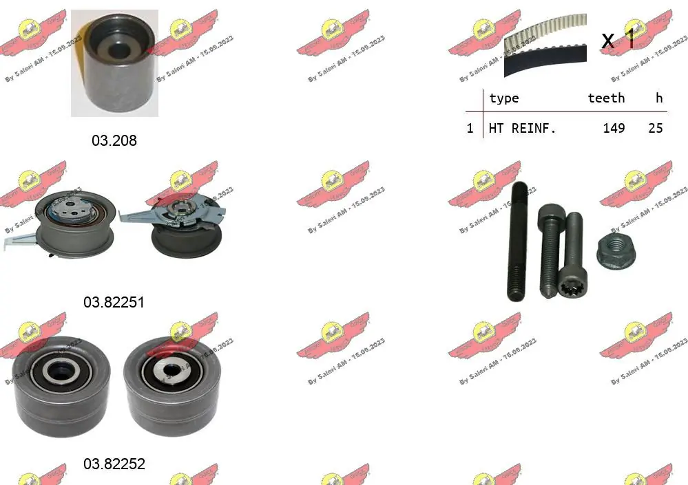 AUTOKIT Fogasszíjkészlet - 04.5487 - TothCarparts