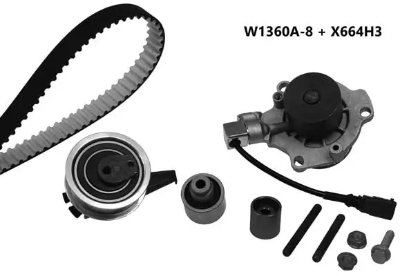 MGA Vízpumpa + fogasszíj készlet - 1360K4 - TothCarparts