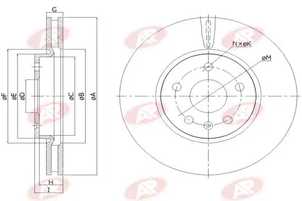 AP-SA féktárcsa - O1030V - TothCarparts