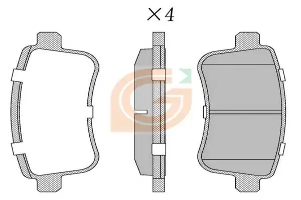 GAMA-SA fékbetétkészlet, tárcsafék - GA20402 - TothCarparts