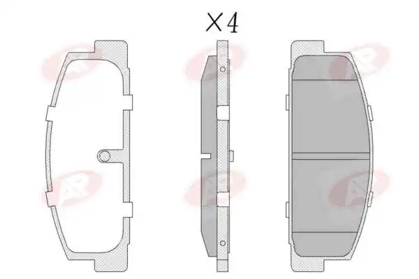 AP-SA fékbetétkészlet, tárcsafék - 5AP876 - TothCarparts