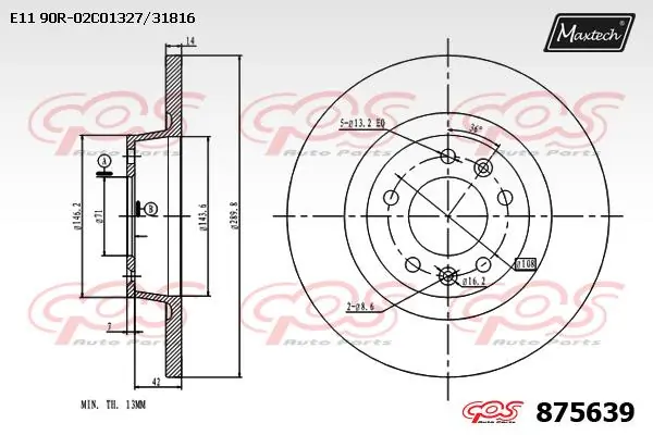 MAXTECH féktárcsa - 875639 - TothCarparts