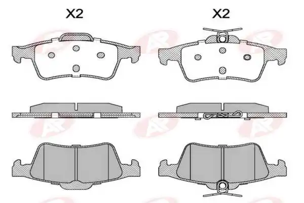 AP-SA fékbetétkészlet, tárcsafék - 5AP1236 - TothCarparts