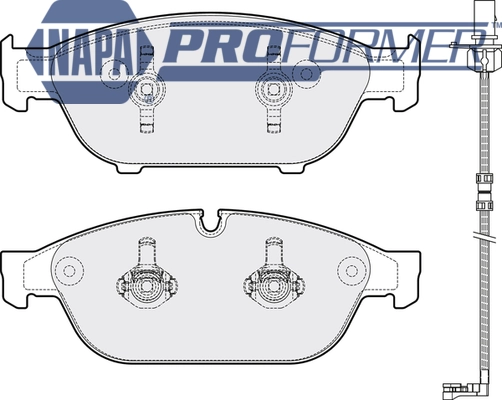 NAPA fékbetétkészlet, tárcsafék - PBP7939 - TothCarparts