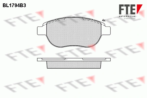 FTE fékbetétkészlet, tárcsafék - 9010365 - TothCarparts
