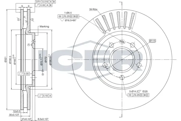 ICER féktárcsa - 78BD1569-1 - TothCarparts