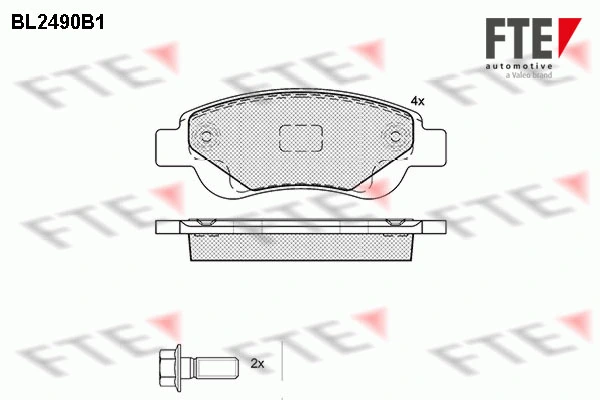 FTE fékbetétkészlet, tárcsafék - 9010763 - TothCarparts