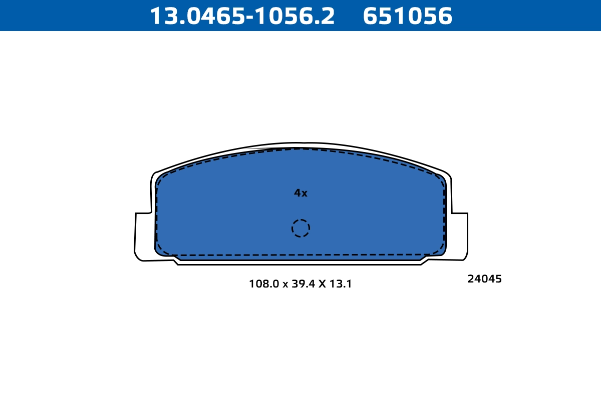ATE-APAC fékbetétkészlet, tárcsafék - 13.0465-1056.2 - TothCarparts