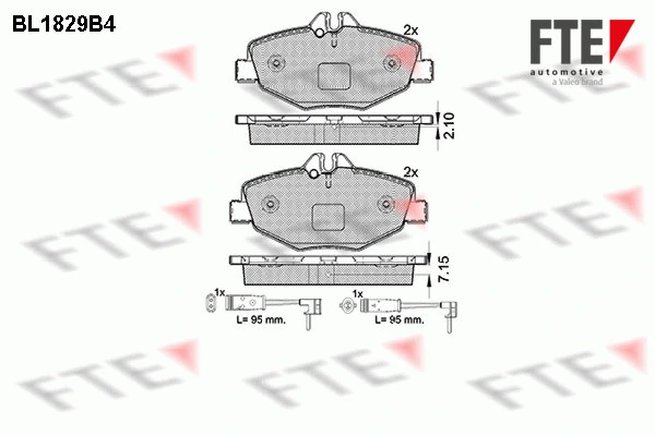 FTE fékbetétkészlet, tárcsafék - 9010408 - TothCarparts