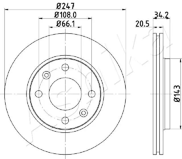 4X4 ESTANFI féktárcsa - EST-60-00-0628 - TothCarparts