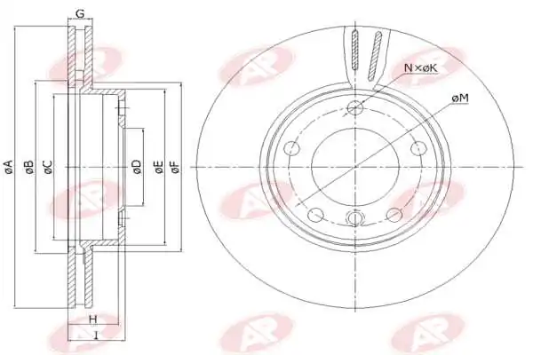 AP-SA féktárcsa - B2381V - TothCarparts