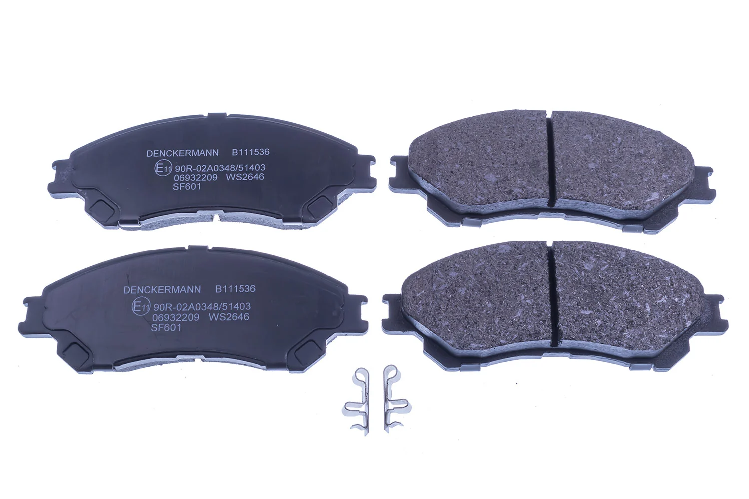 DENCKERMANN fékbetétkészlet, tárcsafék - B111536 - TothCarparts