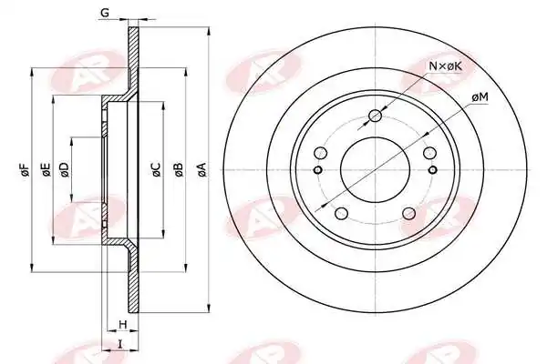 AP-SA féktárcsa - C1025P - TothCarparts