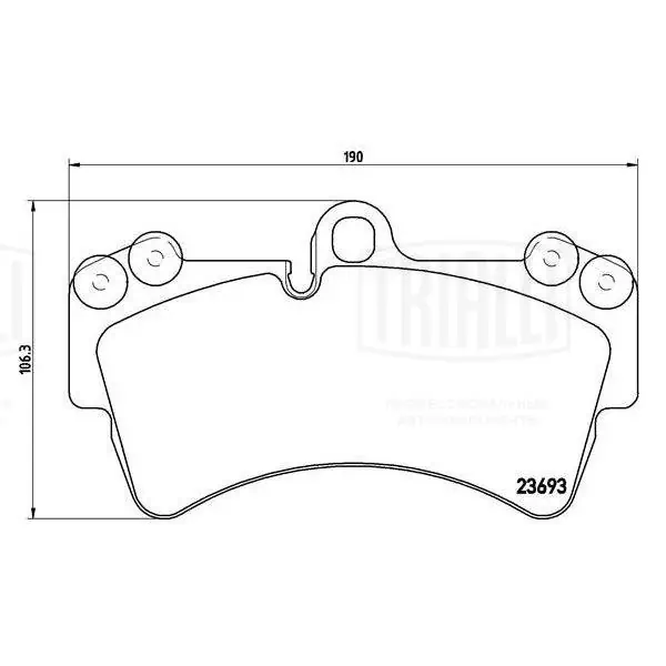 TRIALLI fékbetétkészlet, tárcsafék - PF 4381 - TothCarparts