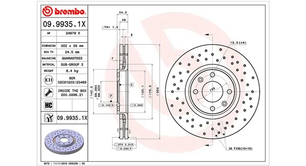 MAGNETI MARELLI féktárcsa - 360406139002 - TothCarparts