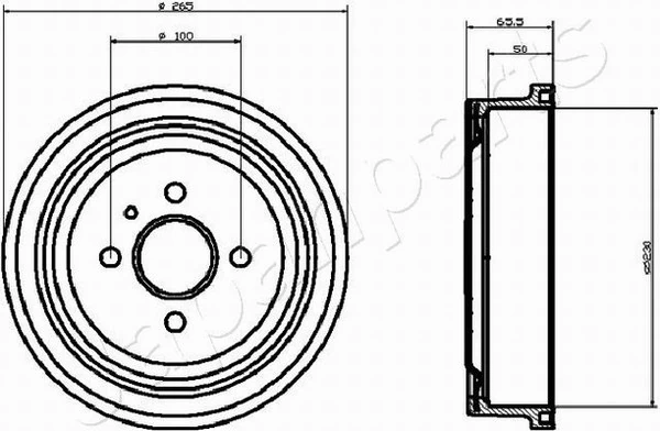 PEMEBLA fékdob - JAPTA-0404 - TothCarparts