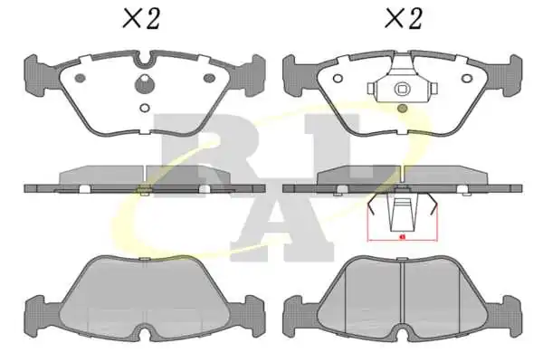 RAL-SA fékbetétkészlet, tárcsafék - RF1251 - TothCarparts