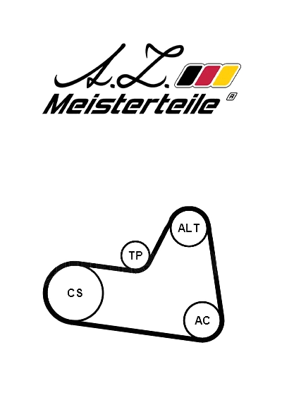 A.Z. Meisterteile hosszbordás szíj készlet - AZMT-20-030-1027 - TothCarparts