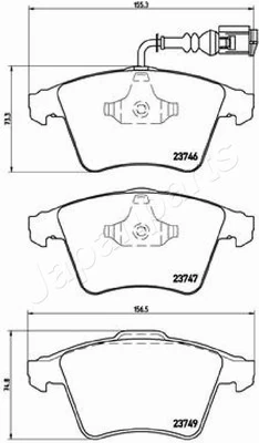 PEMEBLA fékbetétkészlet, tárcsafék - JAPPA-0954AF - TothCarparts
