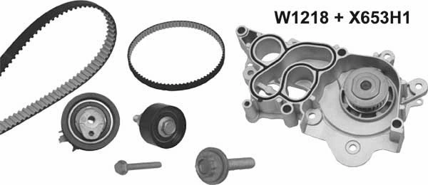 MGA Vízpumpa + fogasszíj készlet - 1218K1 - TothCarparts