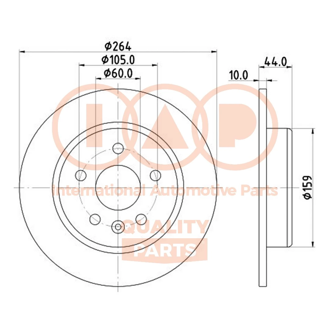 IAP QUALITY PARTS féktárcsa - 709-09041 - TothCarparts