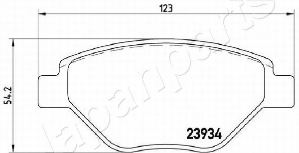 PEMEBLA fékbetétkészlet, tárcsafék - JAPPA-0716AF - TothCarparts