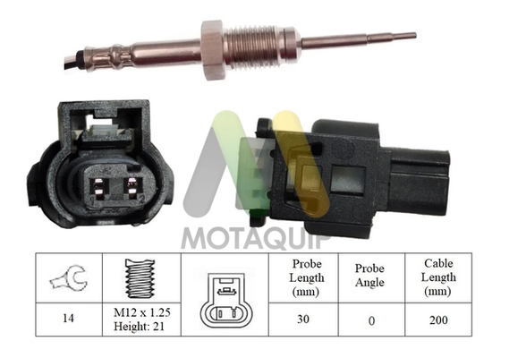 MOTAQUIP Érzékelő, kipufogógáz-hőmérséklet - LVET427 - TothCarparts