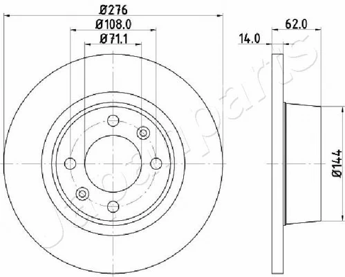 PEMEBLA féktárcsa - JAPDP-0604 - TothCarparts