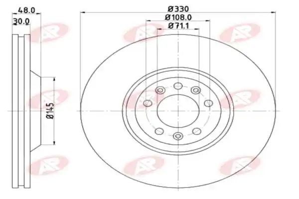 AP-SA féktárcsa - P1006V - TothCarparts