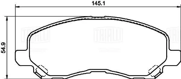 TRIALLI fékbetétkészlet, tárcsafék - PF 1101CR - TothCarparts