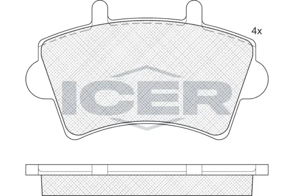 ICER fékbetétkészlet, tárcsafék - LM1442 - TothCarparts